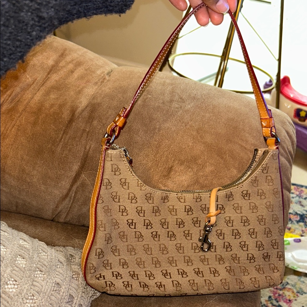 Dooney & Bourke Brown Monogram Shoulder Bag - Picture 2 of 3